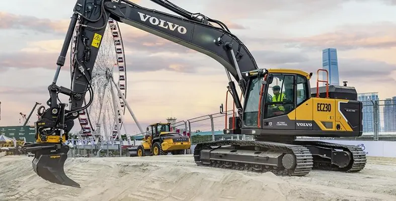 Volvo excavator. 