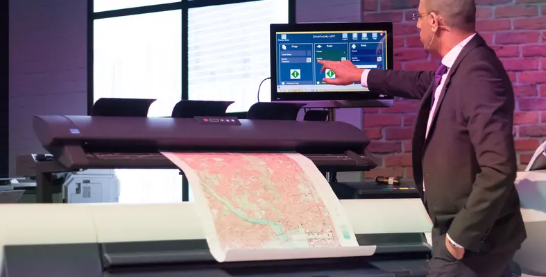 An expert giving a product demonstration