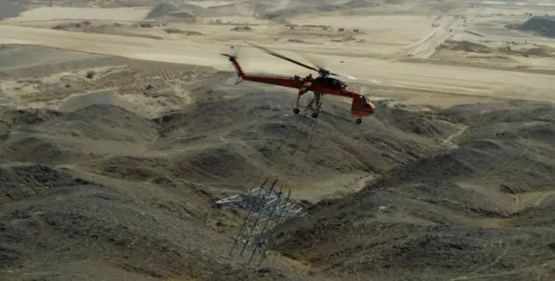 Helicopter aided construction 01