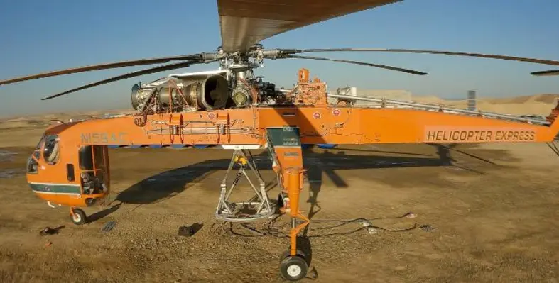 Helicopter aided construction